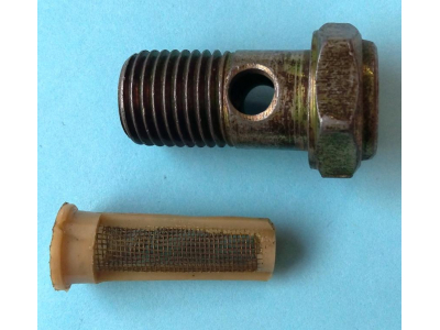 Болт пустотелый М14 с фильтр-сеткой (штуцер топливный) H HOWO (ХОВО) 90003962612 фото 1 Кемерово